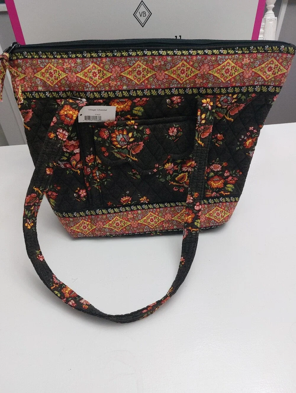 Vera Bradley Vintage Chocolate Villager tote NWT RARE!